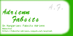 adrienn fabsits business card